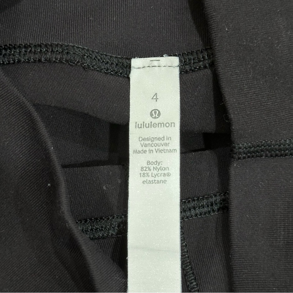 Lululemon Wunder Under 28” High Rise Luon Black Leggings Pants Size 4 - Picture 7 of 12
